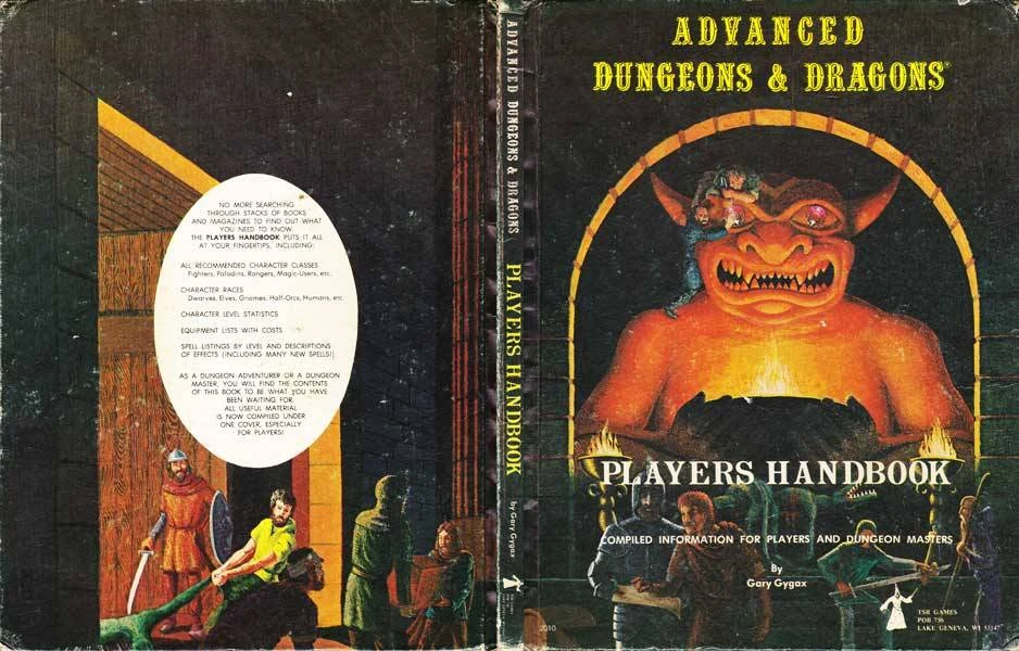 Portada del Player's Handbook de Advanced Dungeons & Dragons 1ª edición, obra de David A. Trampier