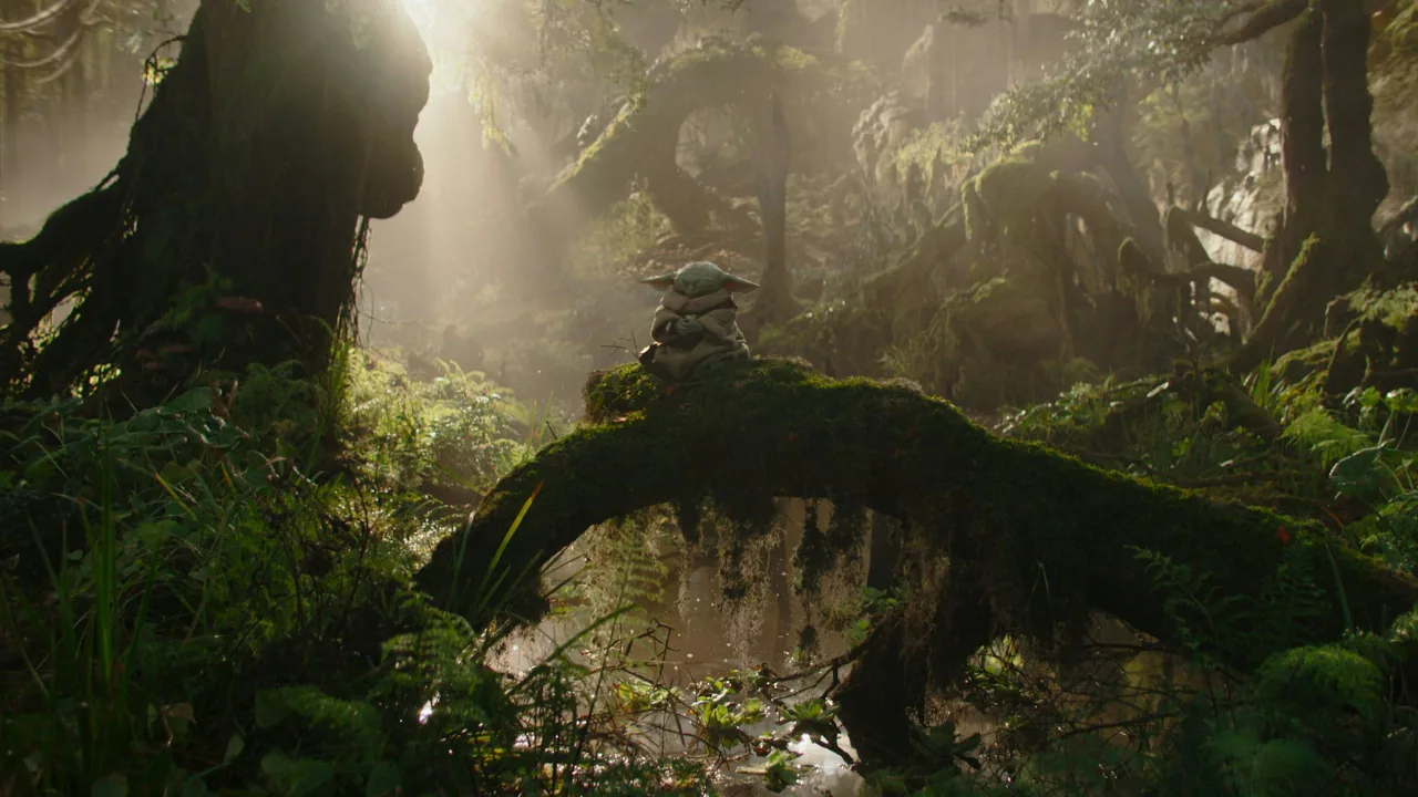 Grogu meditando en The Mandalorian and Grogu